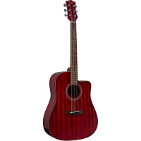 Гитара акустическая с вырезом. D-155C MAH RD цвет: красный, DNT-63701