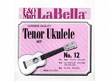 Комплект струн д/укулеле тенор, 12-TENOR. 023-A1 .032-E2 .036W -C3 .028- G4 La Bella