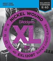 Струны для электрогитары EXL120BT NICKEL WOUND Super Light 9-40 